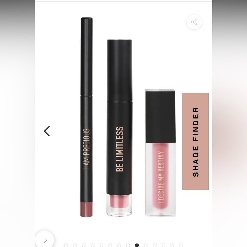 RealHer I Can & I Will Lip Kit Lip Gloss Lip Liner and Lipstick, New, MSRP $36